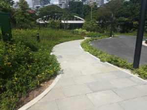 permeable pavers at park