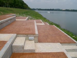 Seating gallery wood imprint