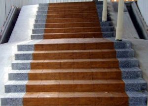 Imprint on stairs